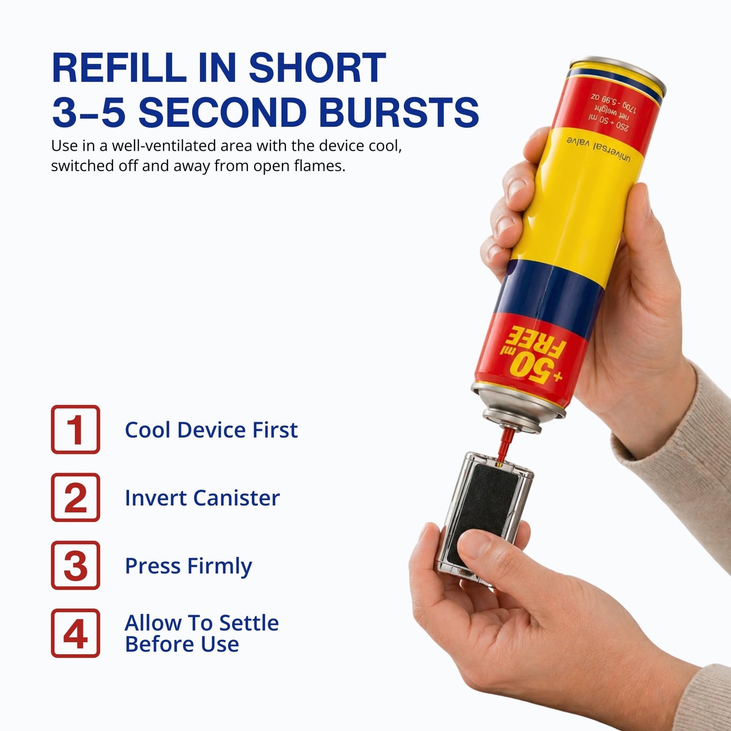 Straame Clipper Gas Refill Canister - 300ml Capacity- Universal Refill Fluid for Lighters, Torches, and Camping Stoves (Pack of 4)