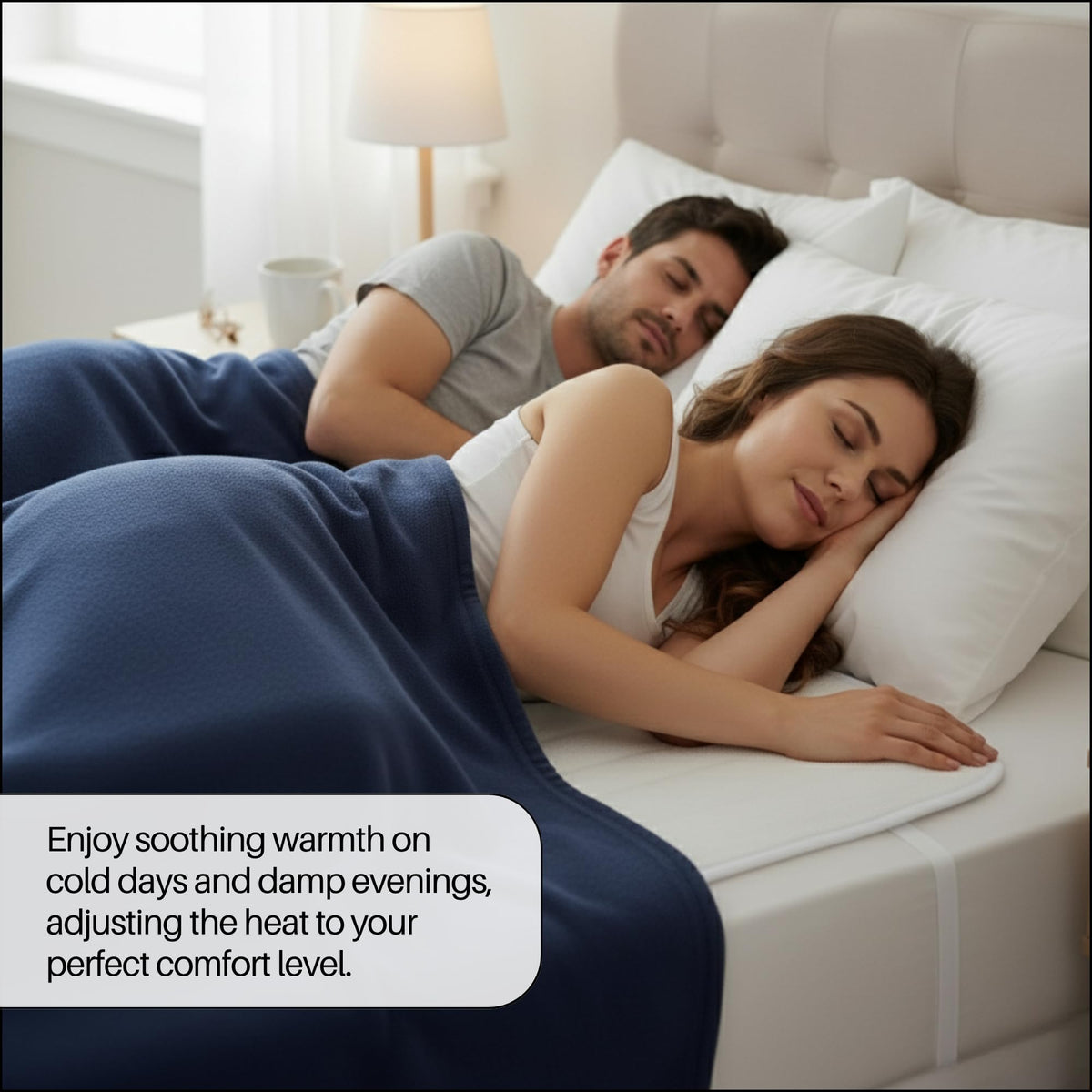 Straame Double Heated Underblanket, 120x135cm, 3 Heat Settings, 85 W, White