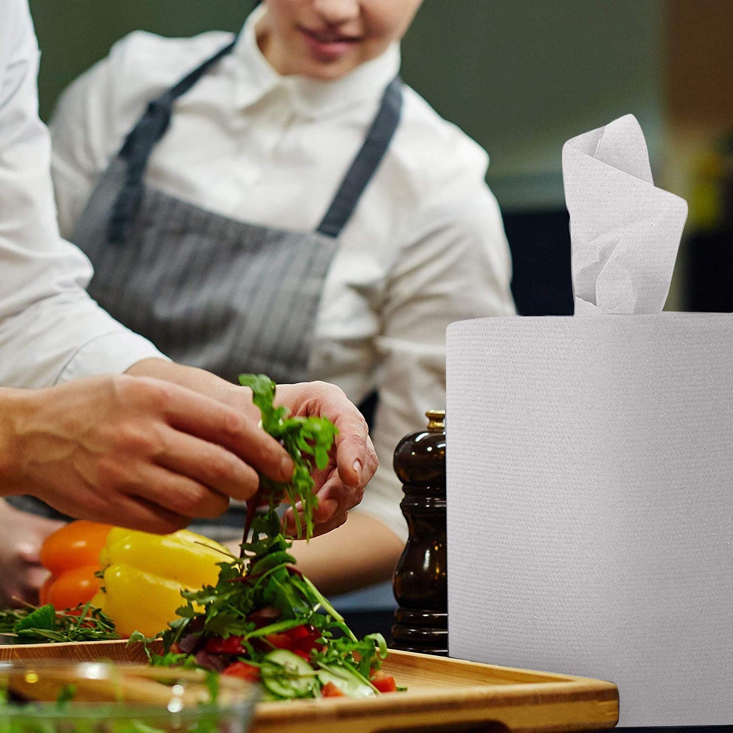TPZ The Packaging Zone - Wall Mounted Lockable Rolls – 2 Ply Embossed Centre Feed Paper Hand Towel Rolls - Multi-Purpose Use – Suitable for Home and Office Use (White, Pack of 12)
