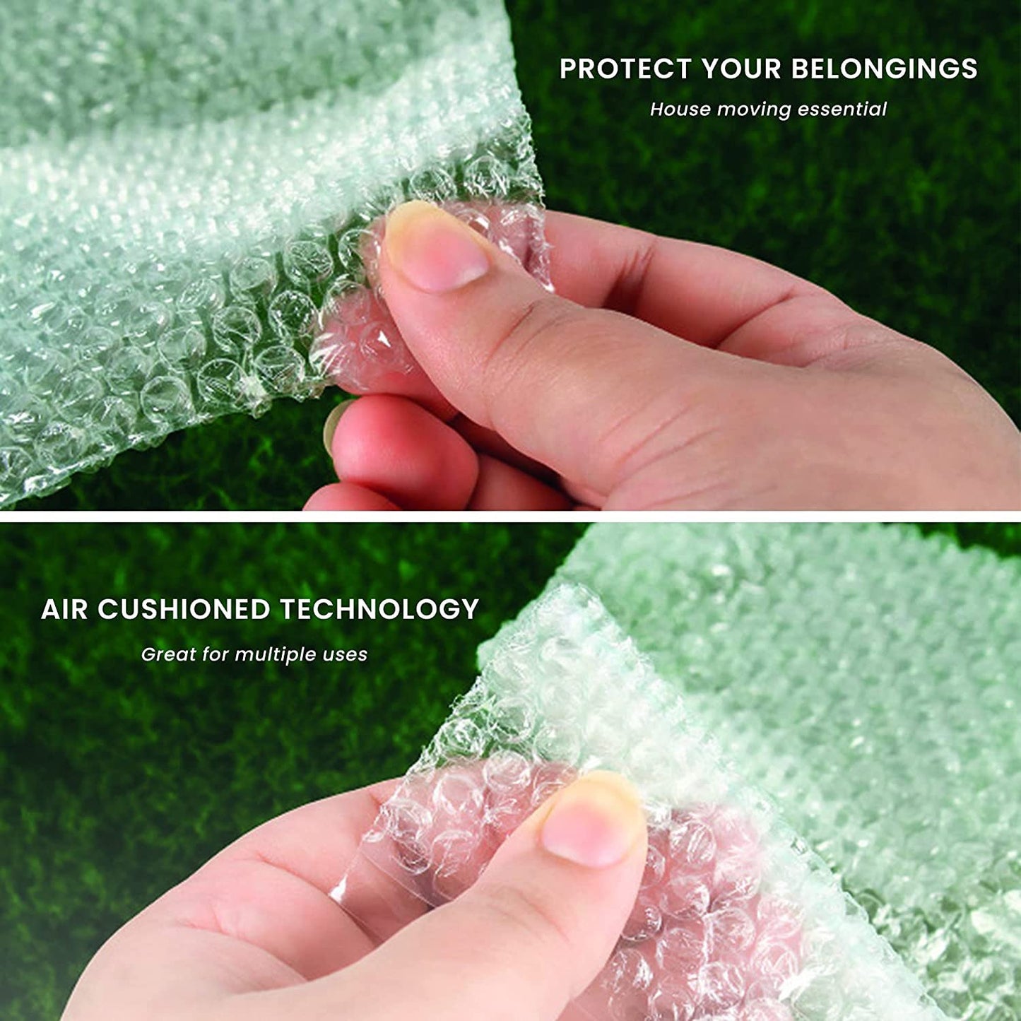 TPZ The Packaging Zone | Large Roll of Premium Polythene Bubble Wrap | Small Bubble Protective Wrap | Air Bubble Packaging for Moving Delicate Items & Package Storage Boxes (Clear, 500 x 25m)