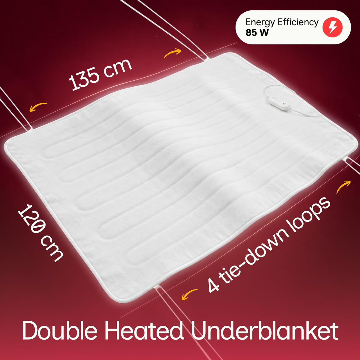 Straame Heated Blanket Electric Blanket Single Bed Underblanket (Double)