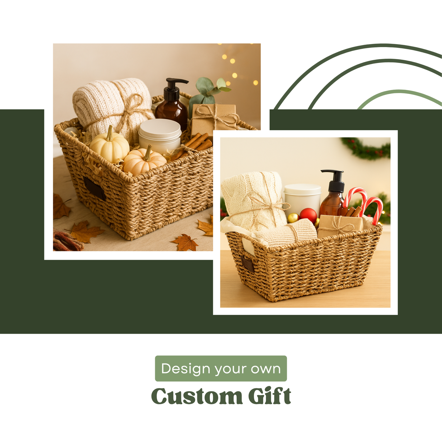 Straame Seagrass Storage Baskets Set of 4 - Handwoven Wicker Organisers with Handles, Steel-Reinforced Frame, Nesting Design - 30 x 22 x 15 cm, Natural seagrass material for Shelves, Bathroom and Home