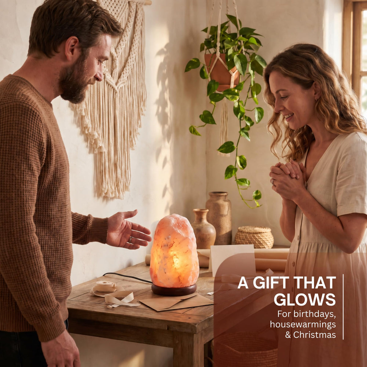 Straame Himalayan Salt Lamp 1-2 kg, Pink Crystal Rock Bedside Lamp for Home