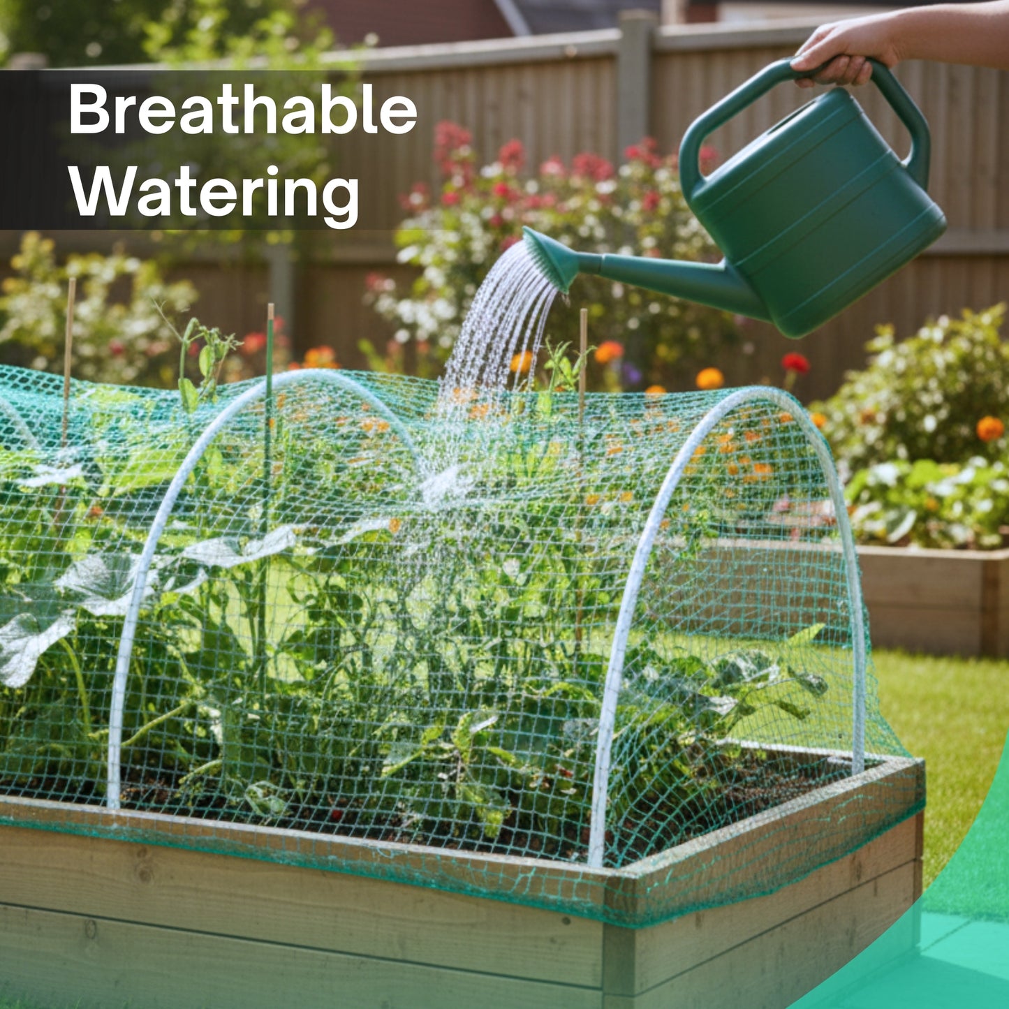 Straame Garden Netting 4m x 5m Fine Mesh, Gardening Bird Net for Veg Patch, Raised Bed Cover, Fruit Cage & Pond Protection, Garden Mesh for Allotment & Strawberries, 1 Pack Including Pegs & Cable Ties