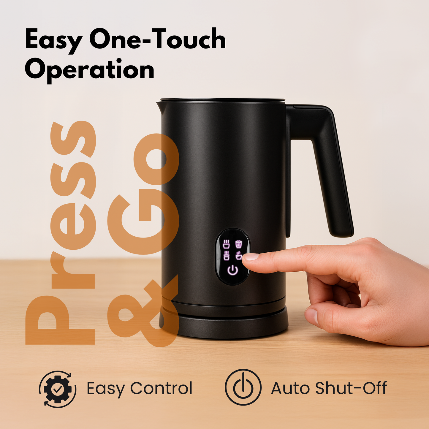 Straame Electric Milk Frother – Professional Automatic Foam Maker For Lattes, Cappuccinos & Hot Chocolates, Stainless Steel, Whisk & Froth In Seconds, 4 Modes & Touch-Panel Control, Auto Shut-Off