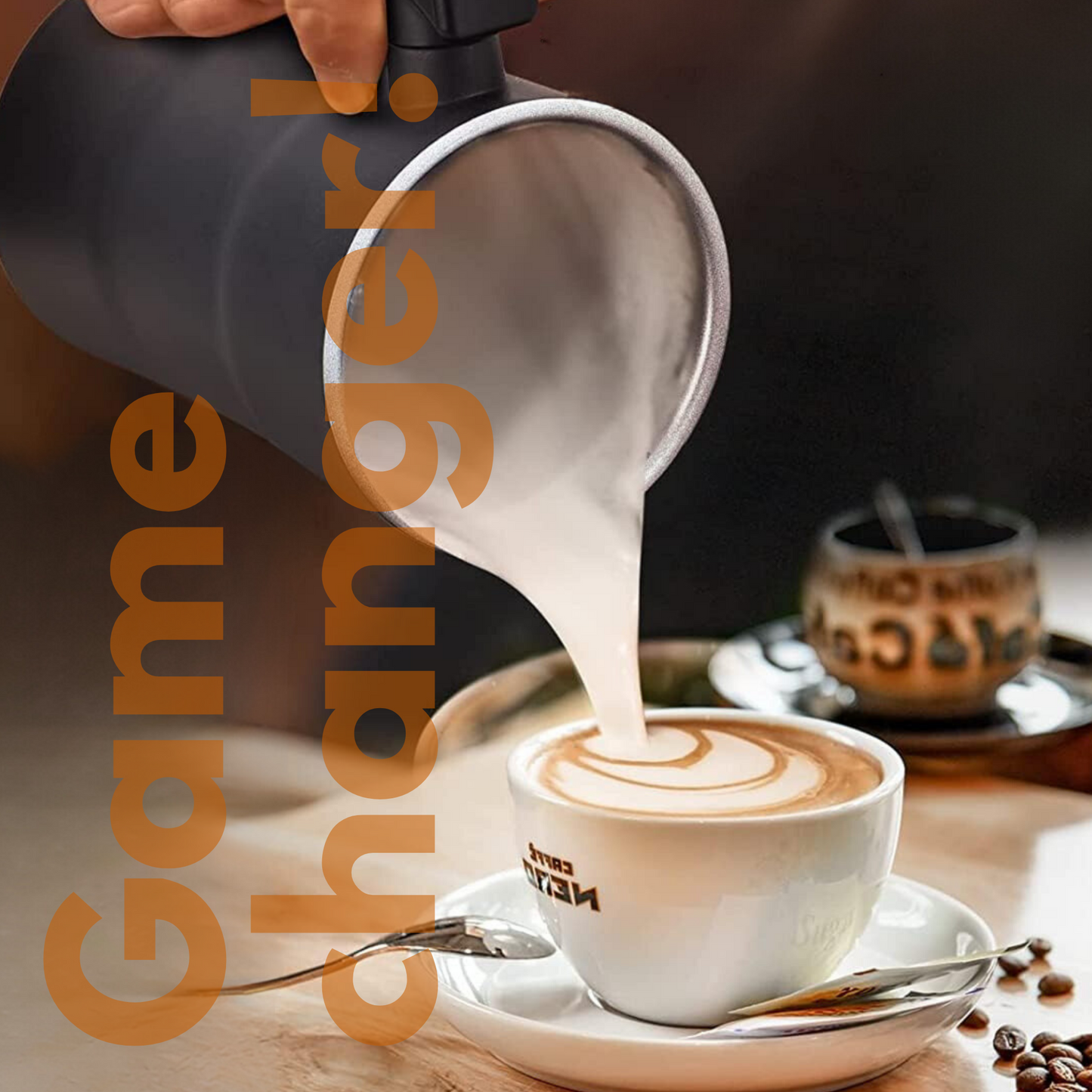 Straame Electric Milk Frother – Professional Automatic Foam Maker for Lattes, Cappuccinos & Hot Chocolates, Stainless Steel, Whisk & Froth in Seconds, Versatile Modes – Ideal for Home & Office Use