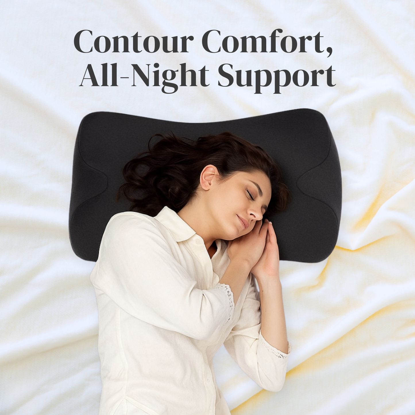 Straame Orthopedic Memory Foam Neck Pillow for Pain Relief – Contoured Cervical Support Pillow for Side, Back & Stomach Sleepers – Ergonomic Butterfly Design with Washable Hypoallergenic Cover
