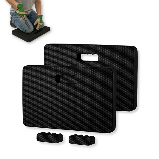 Straame Garden Kneeling Pad – Comfortable EVA Foam Kneeler Mat (45×28×4 cm) for Gardening, Cleaning, Baby Bath, Mechanics & More – Water-Resilient, Portable With Built-in Carry Handle (Black pack of 2)