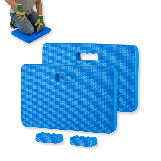 Straame Garden Kneeling Pad – Comfortable EVA Foam Kneeler Mat (45×28×4 cm) for Gardening, Cleaning, Baby Bath, Mechanics & More – Water-Resilient, Portable With Built-in Carry Handle(Blue Pack of 2)