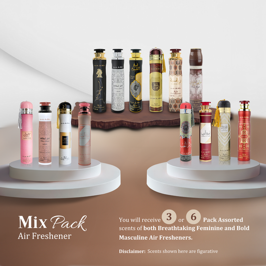 Dubai Air Fresheners - Long-Lasting Fragrance for Home, Car, Office & More - Exotic Arabian Scents - Luxury Perfumed Room Fresheners 300ml Spray - Pack of 6, Mix Air Freshener
