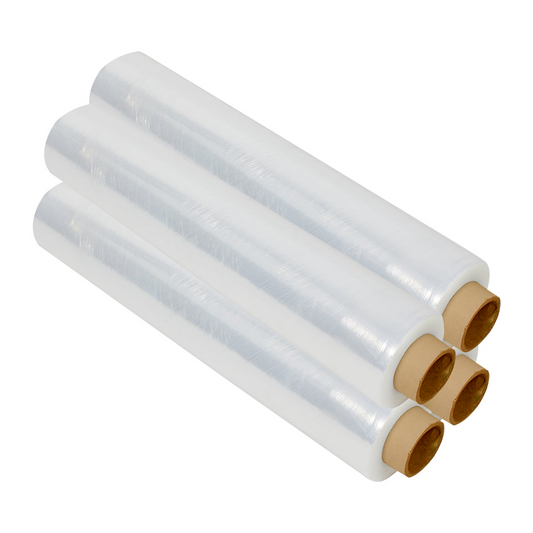 TPZ | Multi-Use Strong Cling Film | Tear Resistant & Waterproof Pallet Wrap 400mm x 250m (Clear, 4 Roll)