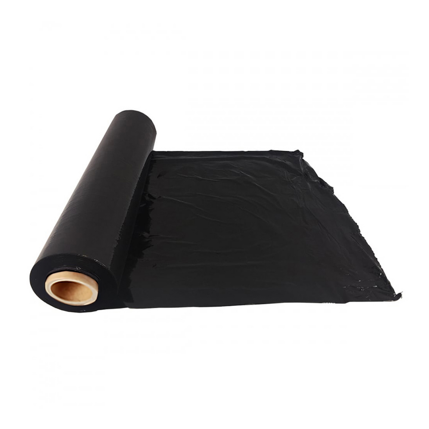 Straame Heavy Duty Strong Pallet Wrap Cling Film Packaging for Industrial, House Moving, Packing, Furniture Wrapping, Storage - Tear Resistant - Water & Moisture Proof 400mm x 250m (Black, 4 Rolls)