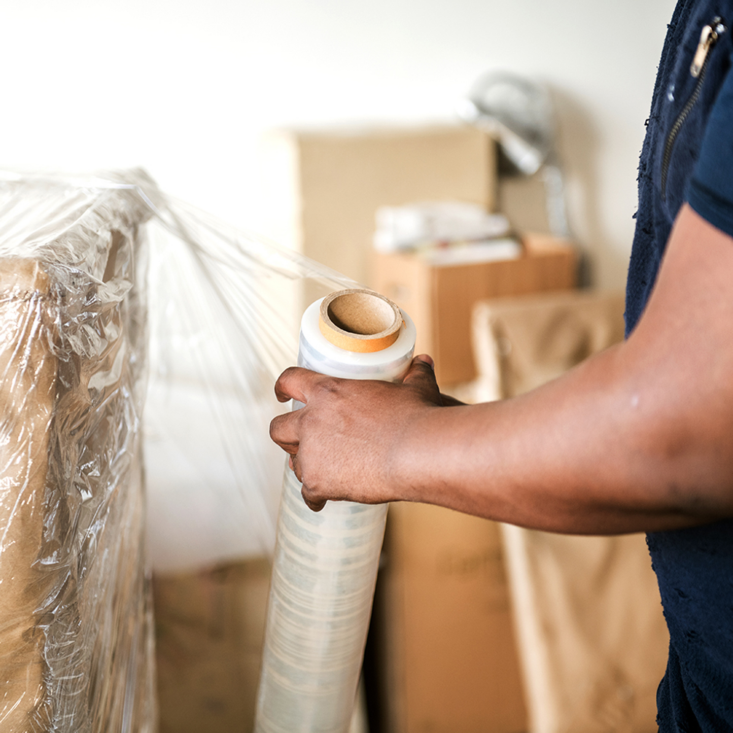 TPZ | Multi-Use Strong Cling Film | Tear Resistant & Waterproof Pallet Wrap 400mm x 250m (Clear, 4 Roll)
