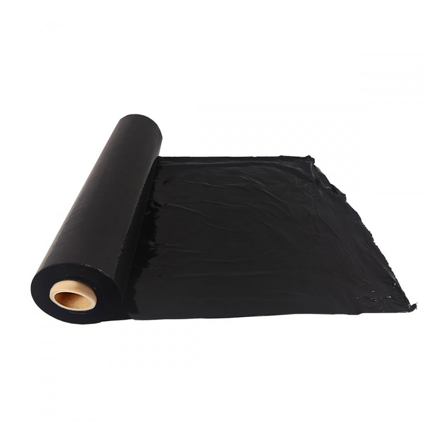 Straame Heavy Duty Strong Pallet Wrap Cling Film Packaging for Industrial, House Moving, Packing, Furniture Wrapping, Storage - Tear Resistant - Water & Moisture Proof 400mm x 250m (Black, 2 Roll)