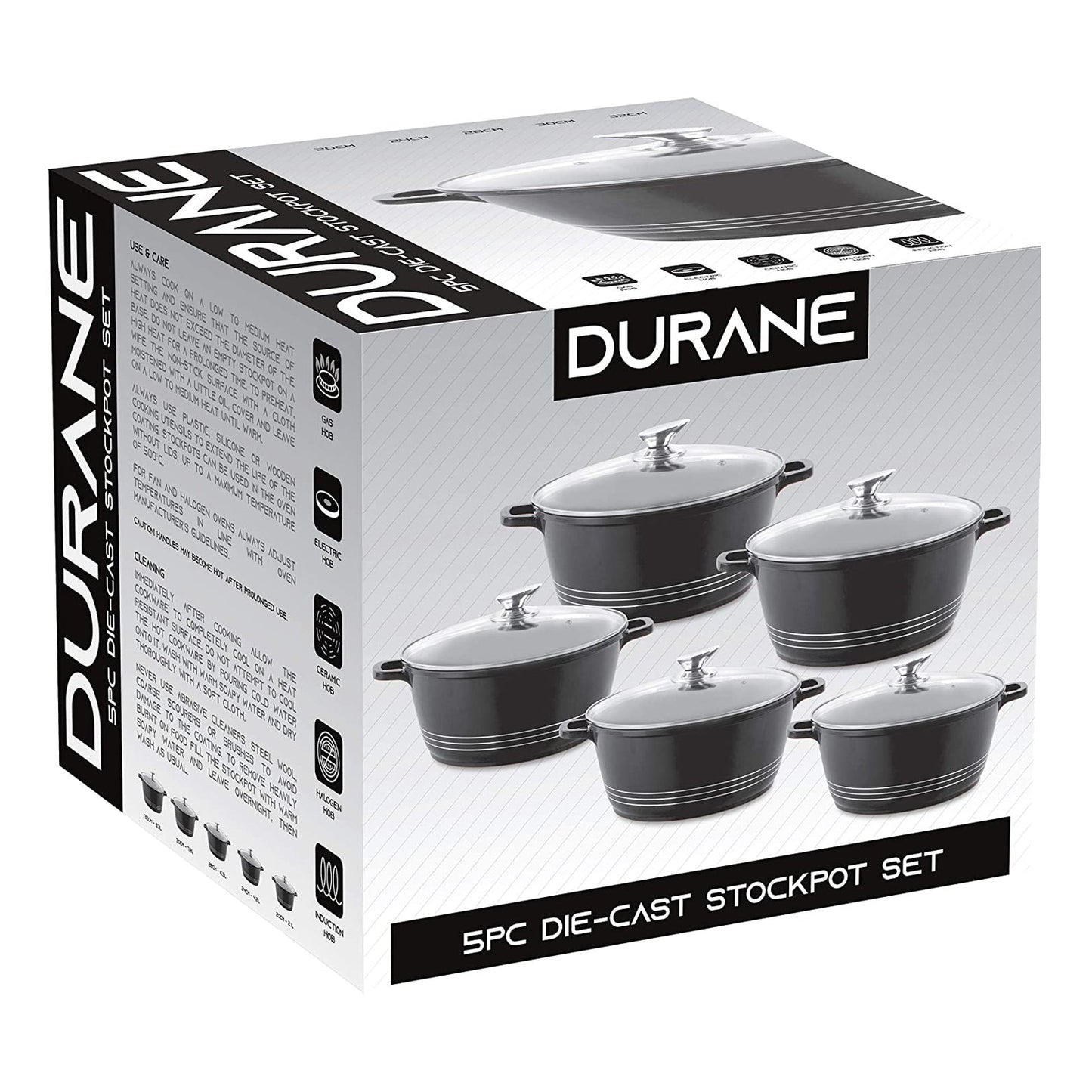 SQ Professional Durane Die-Cast - 5pc Stockpot Set