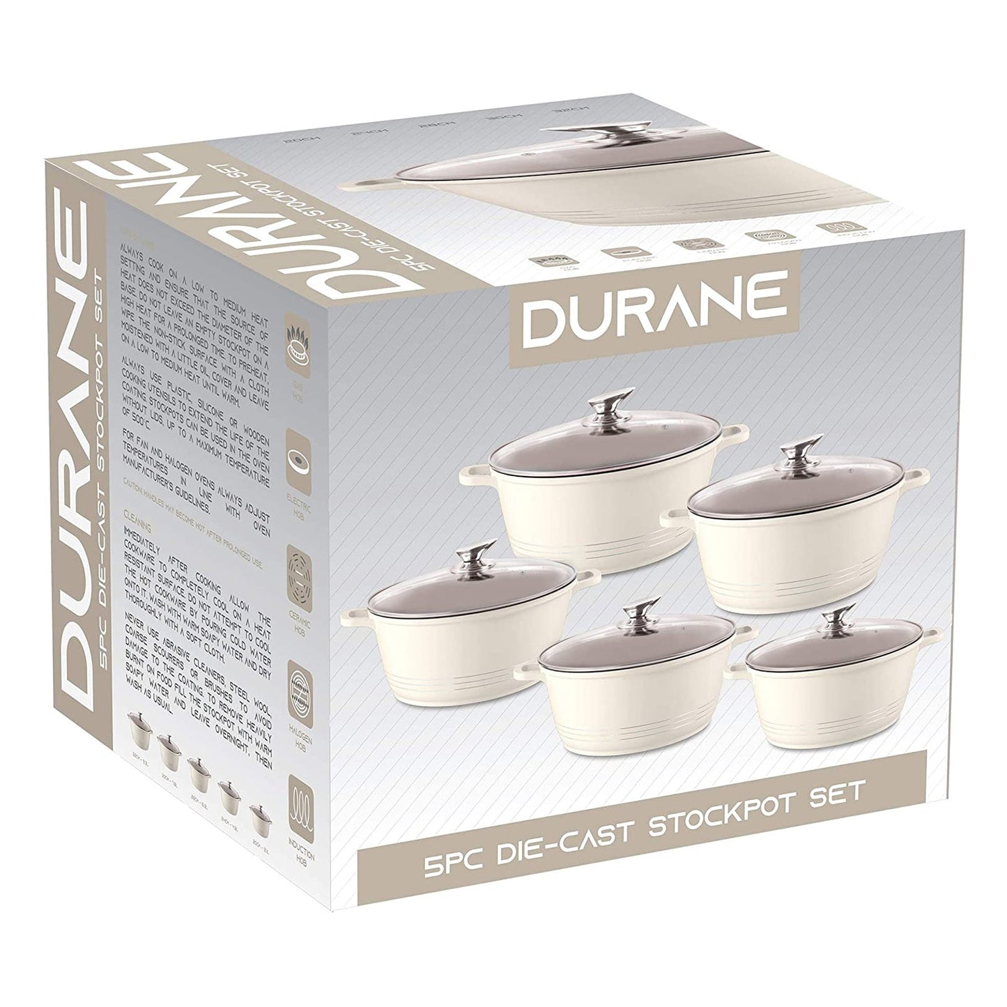 SQ Professional Durane Die-Cast - 5pc Stockpot Set