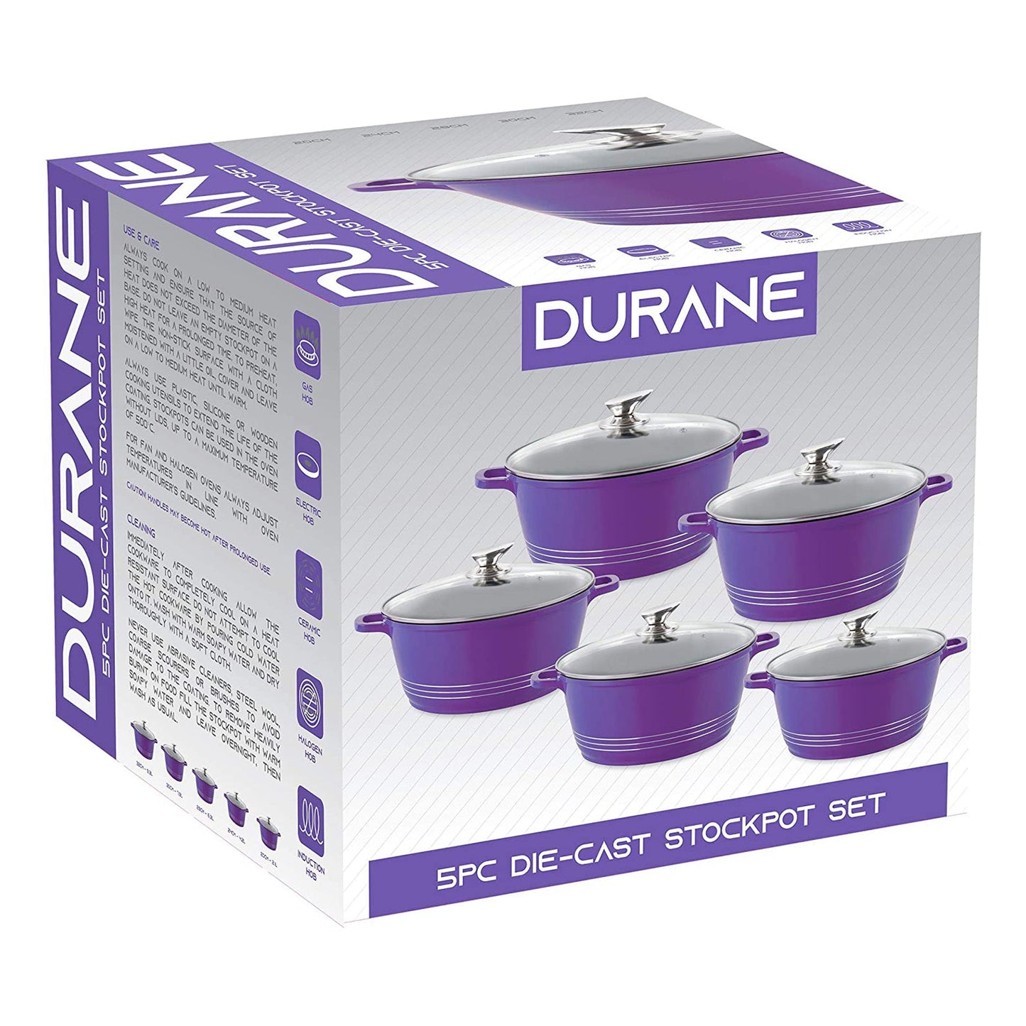 SQ Professional Durane Die-Cast - 5pc Stockpot Set