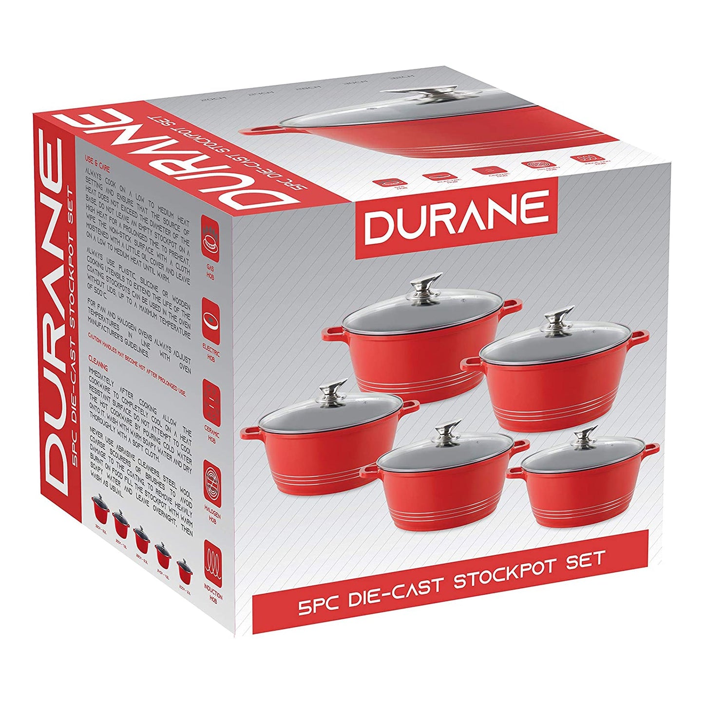 SQ Professional Durane Die-Cast - 5pc Stockpot Set