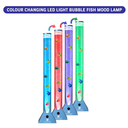 Straame 90cm Colour Changing LED Light Bubble Fish Mood Lamp