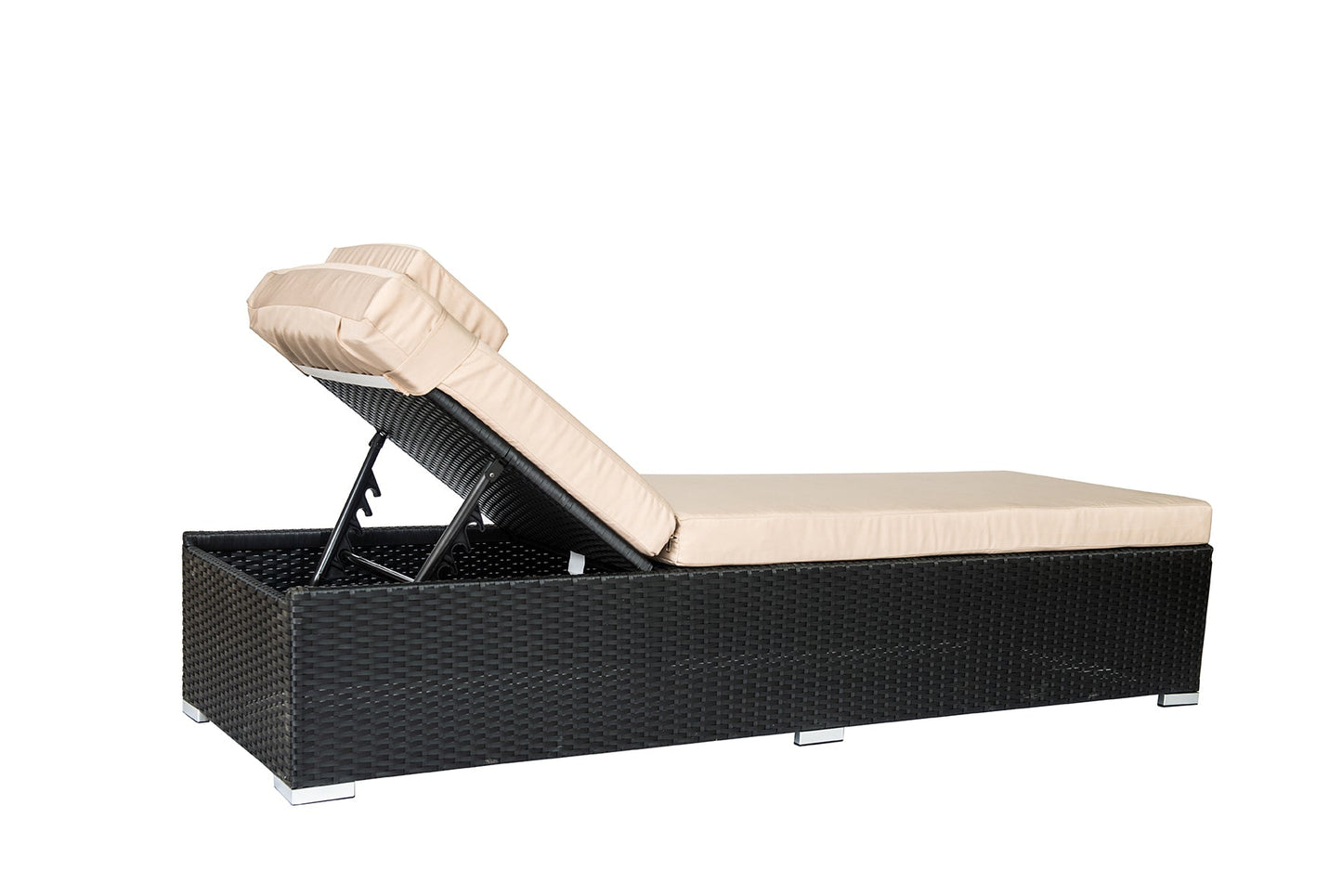 Straame Rattan Multi Position Sunbed, Reclining and Adjustable Height Backrest Capri