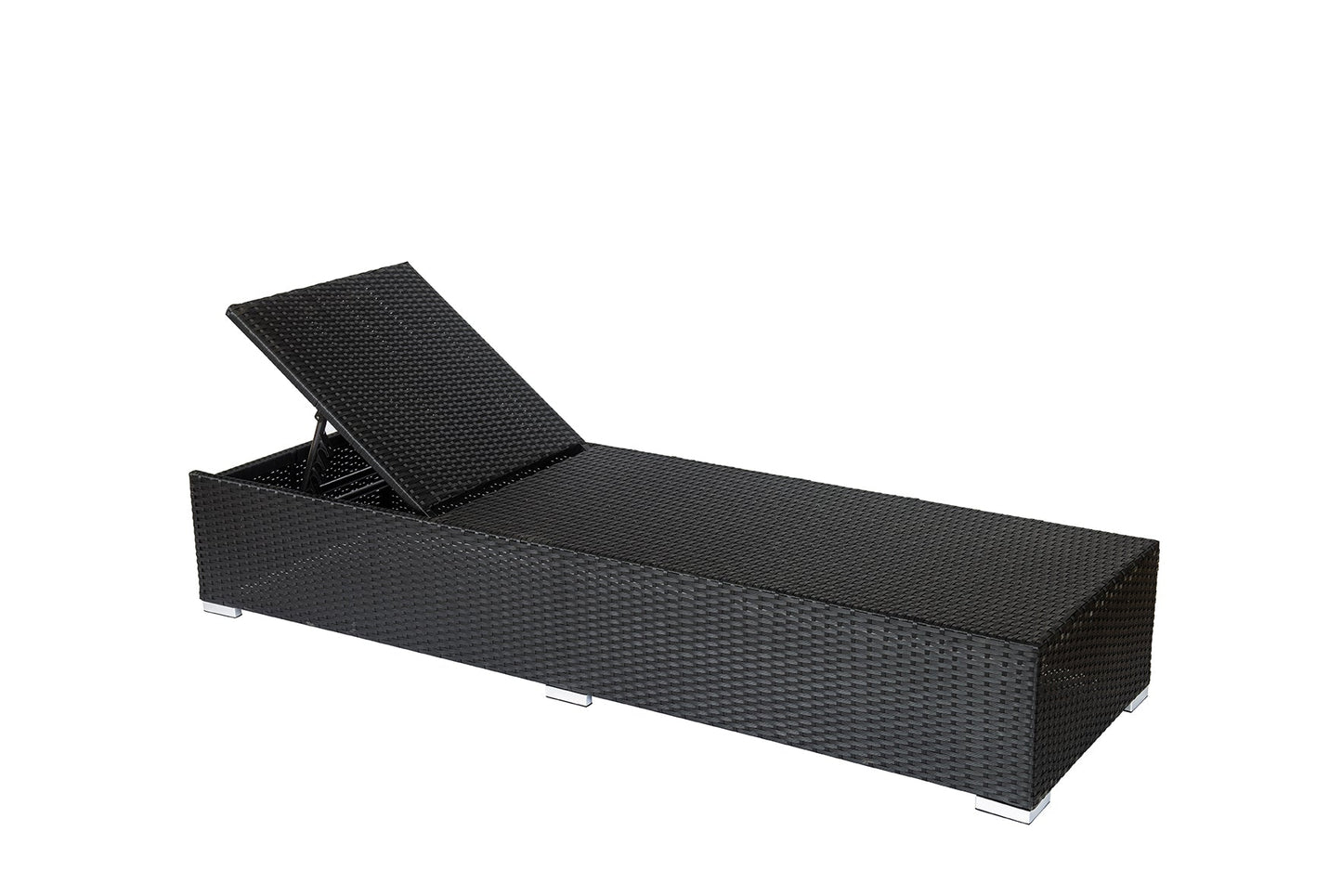 Straame Rattan Multi Position Sunbed, Reclining and Adjustable Height Backrest Capri